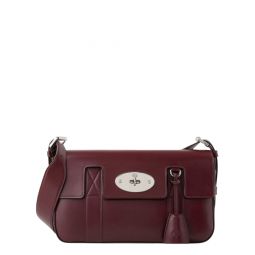 East West Bayswater Shiny Smooth Classic Calf (Black Cherry)