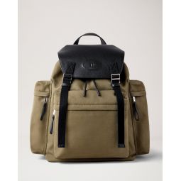 Skye Oversized Backpack Olive & Black Canvas Small Classic Grain