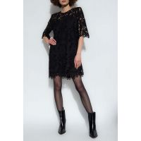 Black Lisole Lace Dress