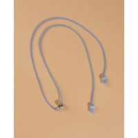 Glass Bead and Rope Necklace - Small Multi Blue