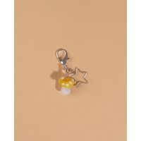 Mushroom Keychain Charm - Yellow Star