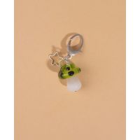 Mushroom Keychain Charm - Green Star