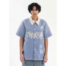 Namesake Warm Up Layered Shirt - Cyber Blue