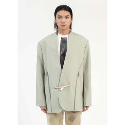 Namesake Martine Cutaway Blazer - Aqua Haze