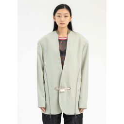 AQUA HAZE MARTINE CUTAWAY BLAZER - Beige