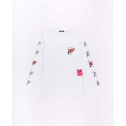 Amoeba Music Long Sleeve Tee - White