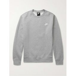Logo-Embroidered Cotton-Blend Jersey Sweatshirt