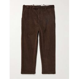 Tel Aviv Tapered Cropped Cotton-Corduroy Trousers