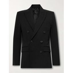 Phineas Double-Breasted Pinstriped Twill Blazer