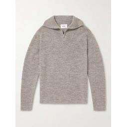 Carl 6336 Half-Zip Ribbed Wool Sweater