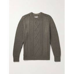 Caleb 6619 Cable-Knit Organic Cotton Sweater