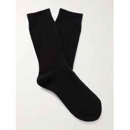 One 9055 Ribbed Wool-Blend Socks