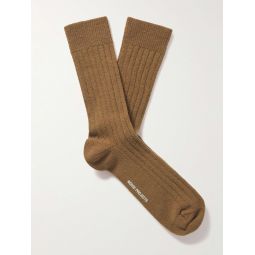 Ebbe Ribbed Cotton-Blend Socks