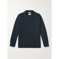 Vincent Vacay Camp-Collar Organic Cotton and Linen-Blend Shirt