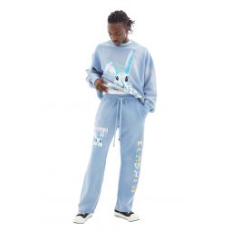 Bunny Baggy Sweatpants - Dusty Blue