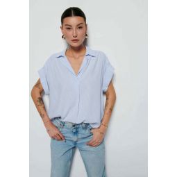 Elliott Stripe Shirt - Mini Stripe/Blue + White