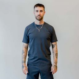 Track Tee Combed Cotton Jersey - Navy