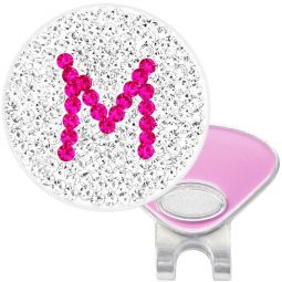 Navika Womens Micro Pave Crystal Hat Clip Ball Marker