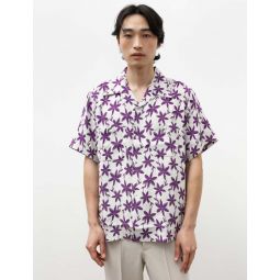 Floral Jacquard S S One Up Shirt - Off White