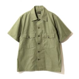 Back Sateen S/S Fatigue Shirt - Olive