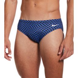 Nike Mens Drippy Check Brief Swimsuit
