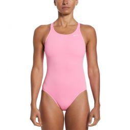 Nike Womens HydraStrong Solid Poly Fast Back One Piece Swimsuit