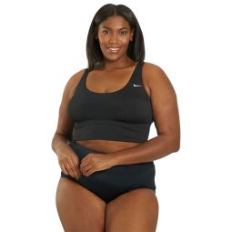 Nike Womens Plus Size Essential Scoop Neck Midkini Top