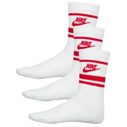 Nike Sportswear Everyday Crew Sock 3-Pack White/Red