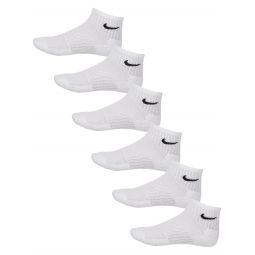Nike Junior Everyday Cushion Quarter Sock 6-Pack White