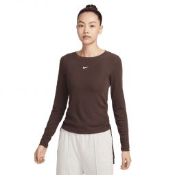 Nike Sportswear Ribbed Long-Sleeve Mod Crop Top - Womens