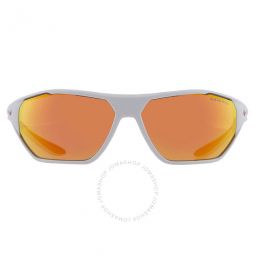 Orange Mirror Wrap Unisex Sunglasses