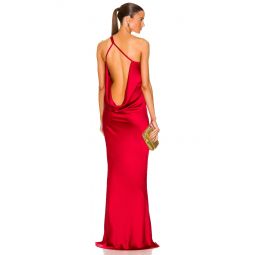 One Shoulder Bias Gown