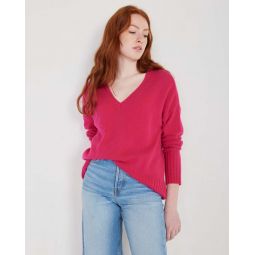 Ella Cashmere V-Neck Sweater - Multi