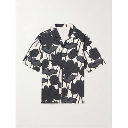 Eren Camp-Collar Floral-Print Cotton-Poplin Shirt