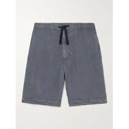 Straight-Leg Garment-Dyed Lyocell-Blend Drawstring Shorts