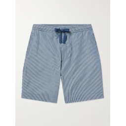 Joaquim Striped Cotton-Seersucker Drawstring Shorts