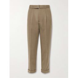 Hugo Tapered Belted Cotton-Blend Corduroy Suit Trousers