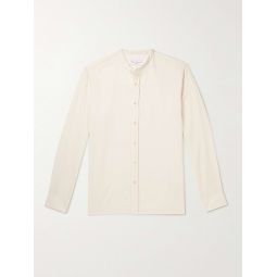 Gaston Grandad-Collar Organic Cotton-Twill Shirt
