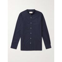 Gaston Grandad-Collar Pima Cotton-Poplin Shirt