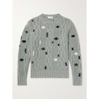 Marco Intarsia Cable-Knit Wool-Blend Sweater