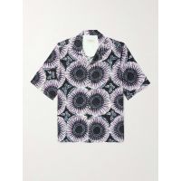 Eren Camp-Collar Printed Brushed-Cotton Shirt