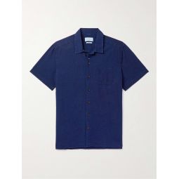 Riviera Indigo-Dyed Cotton-Seersucker Shirt