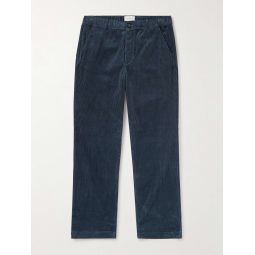 Hudson Straight-Leg Cotton-Corduroy Drawstring Trousers