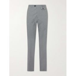 Fishtail Straight-Leg Cotton-Blend Suit Trousers