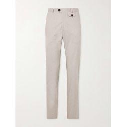 Fishtail Straight-Leg Cotton-Blend Suit Trousers