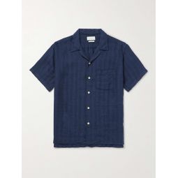 Havana Camp-Collar Striped Linen Shirt