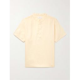 Linen Grandad-Collar Shirt