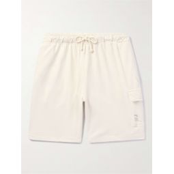 Straight-Leg Garment-Dyed Cotton Jersey Cargo Shorts