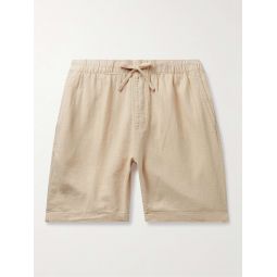Straight-Leg Linen-Blend Drawstring Shorts