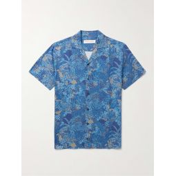 Travis Slim-Fit Camp-Collar Printed Woven Shirt